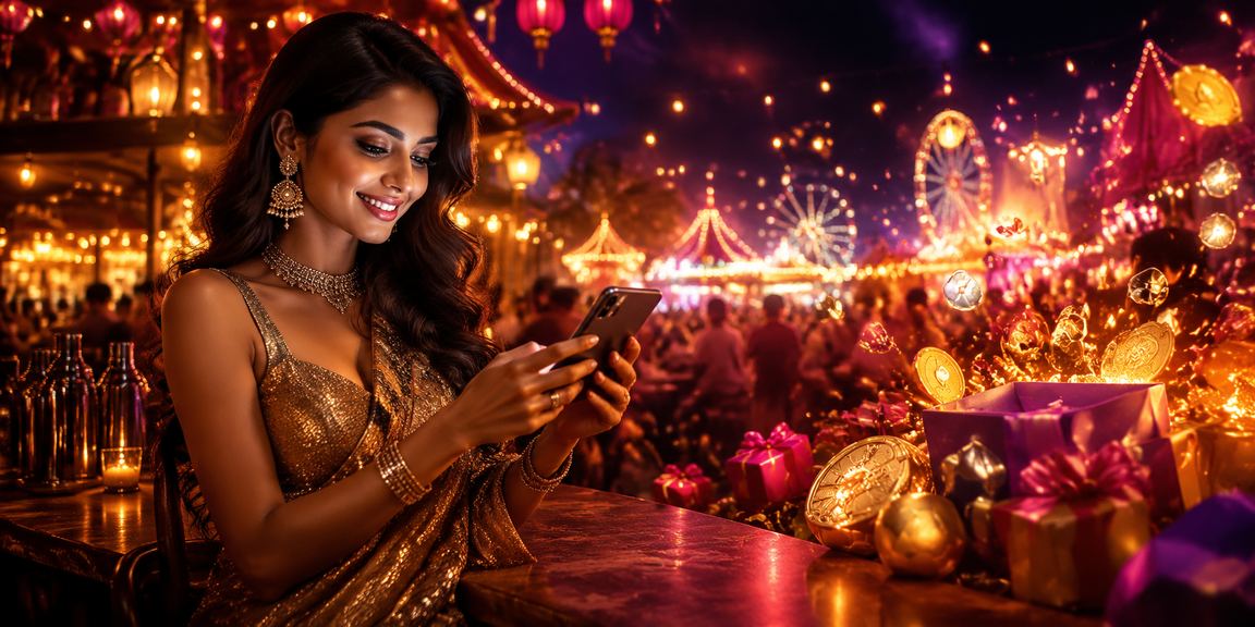 Busy Indian night market representing mobile payments