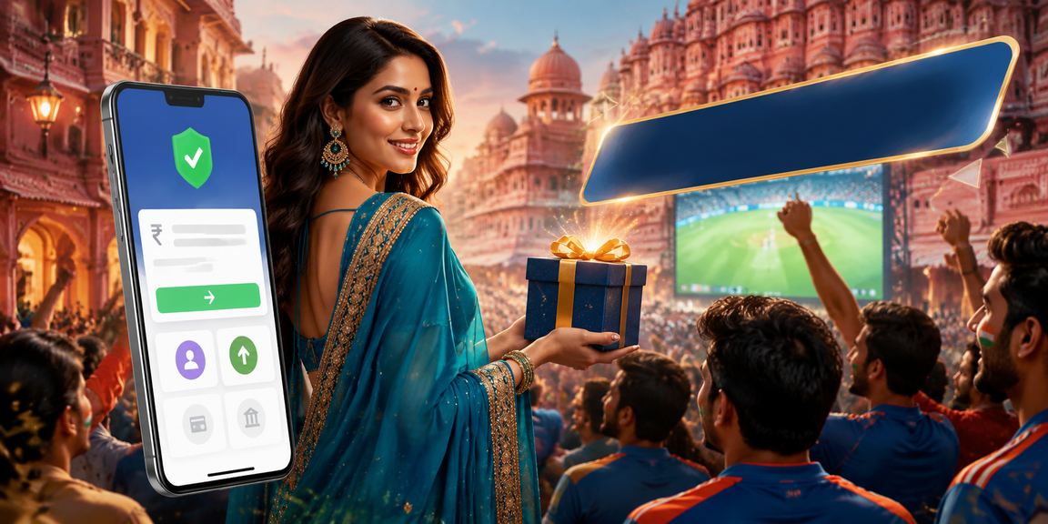 Jaipur city view with mobile payment for gaming