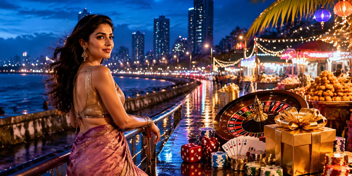 Night market in Mumbai representing vibrant betting culture